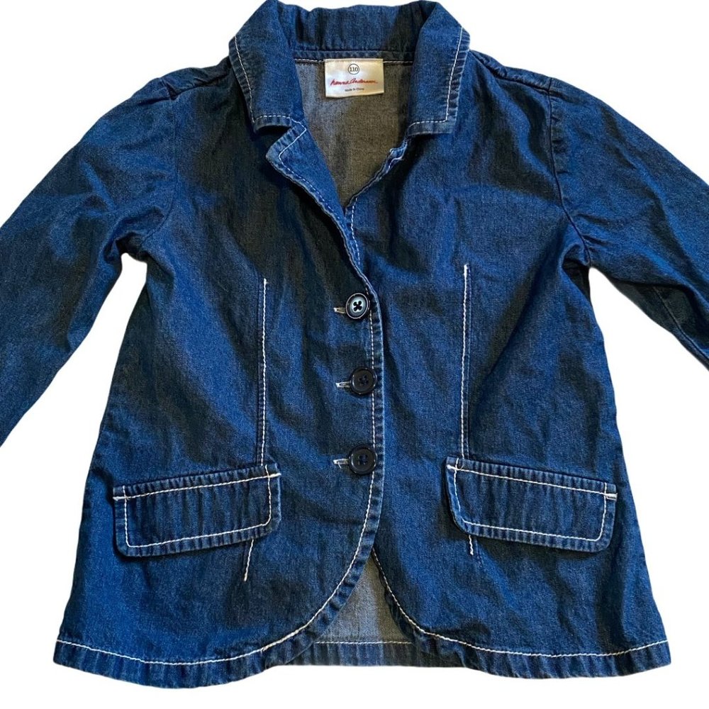 Hanna Andersson Sz 110/5Y Denim Blazer Jacket